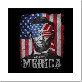 Merica Lincoln Posters and Art